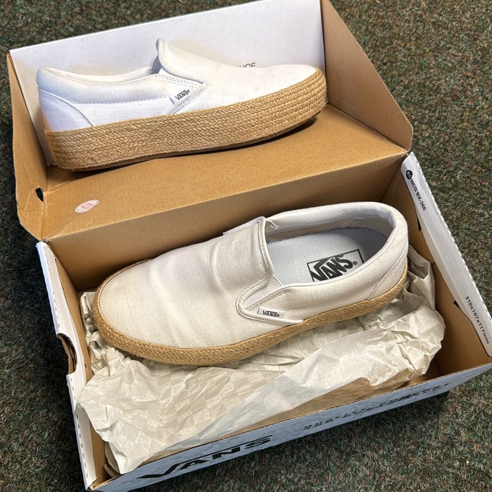 Vans Linen And Jute Slip-on Size 9 Women’s